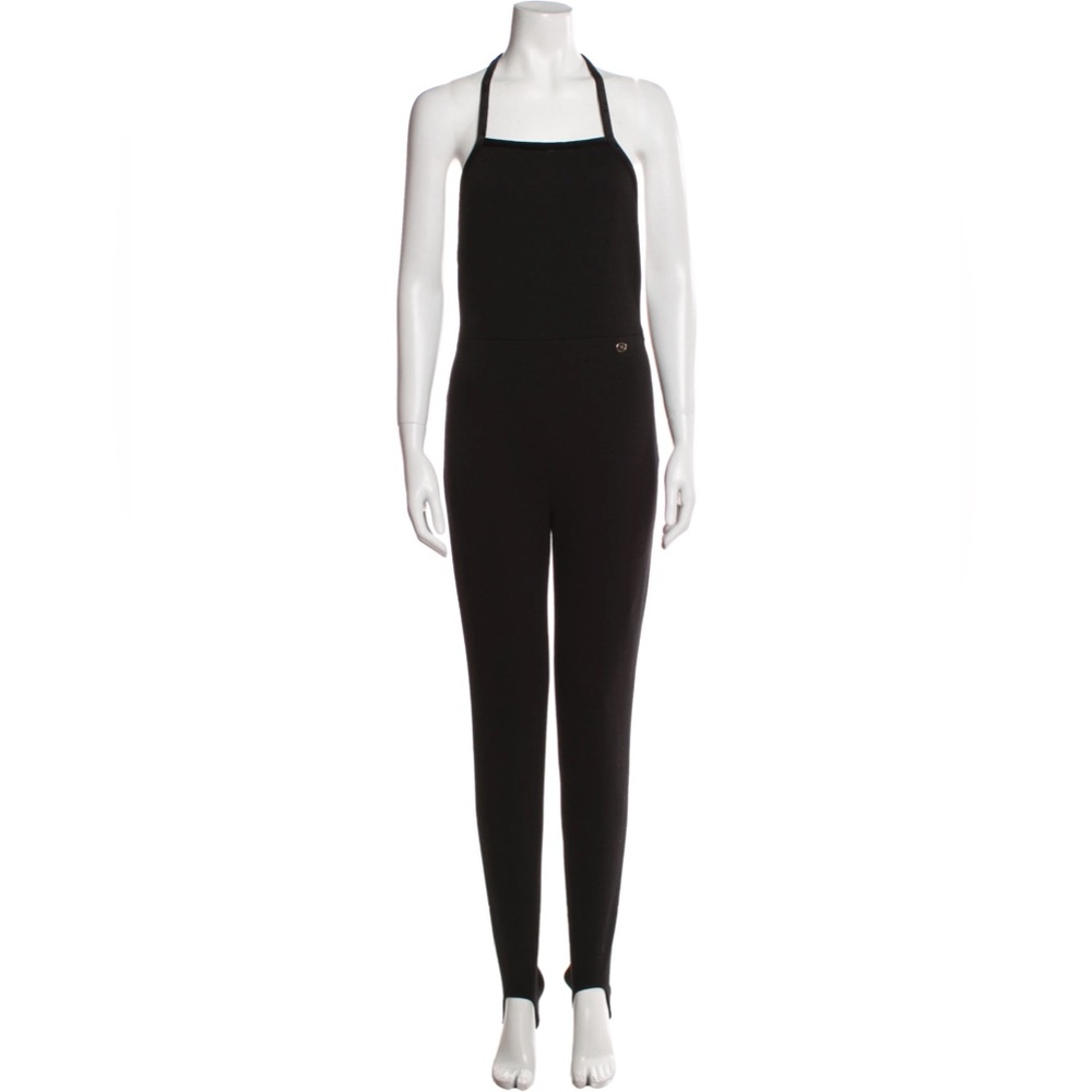 EUC CHANEL Wool Square Neckline Jumpsuit 36